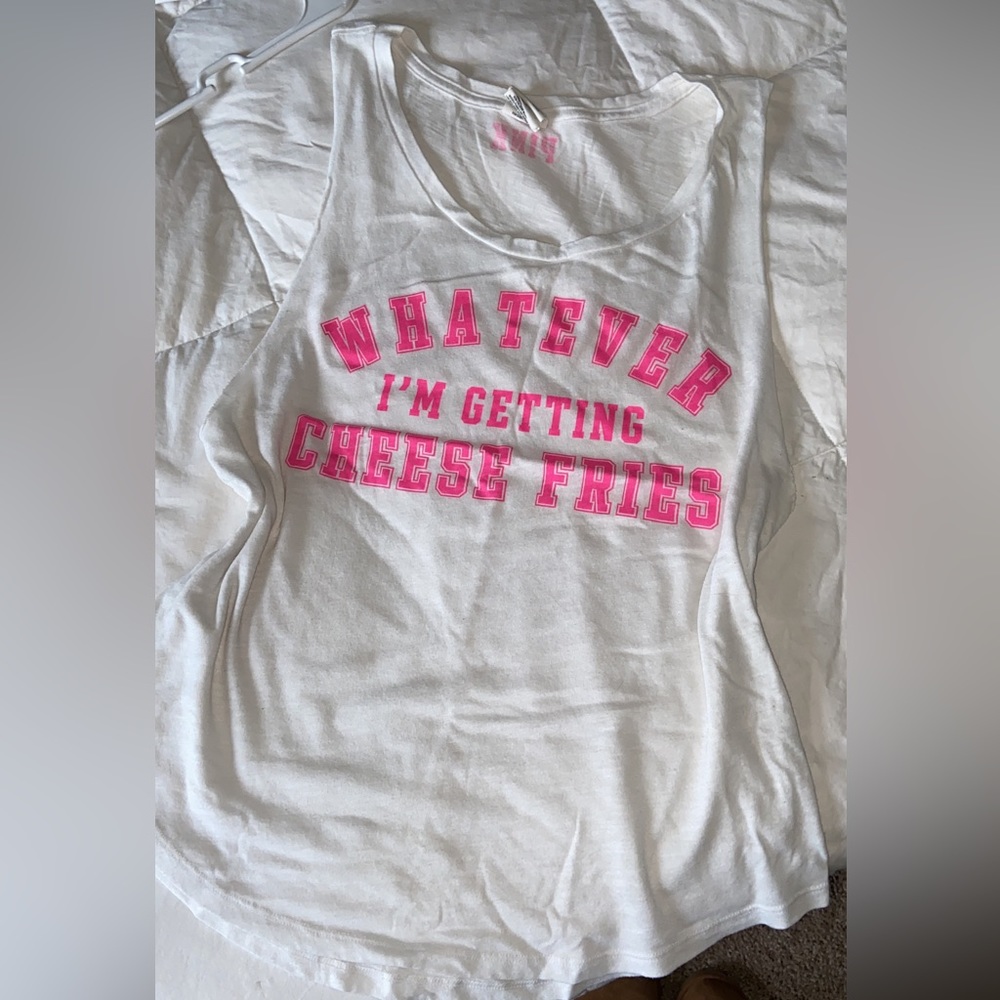 Victoria’s Secret PINK Whatever I’m Getting Cheese Fries tank